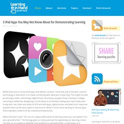3 iPad Apps You May Not Know About for Demonstrating Learning