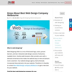 Know about Best Web Design Company Melbourne