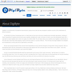 DigiByte info (webpage)