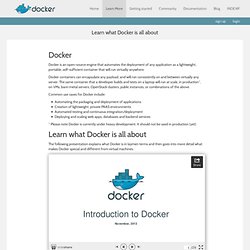 About Docker -