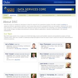 About Us - DSC / SSRI / Duke University