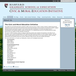 About Us - The Civic and Moral Education Initiative