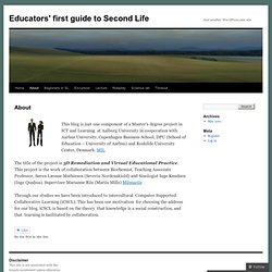 Educators' first guide to Second Life