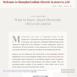 Want to Know About Electronic Oil Level Control