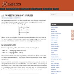 All you need to know about AVR fuses