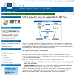 SETIS: providing targeted support to the SET-Plan — SETIS