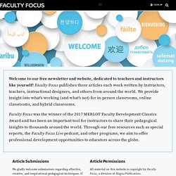 About Faculty Focus
