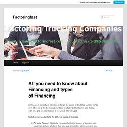 All you need to know about Financing and types of Financing