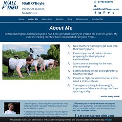 About Me - Niall O-Boyle Fitness - Personal Trainer