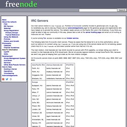 About freenode: IRC Servers