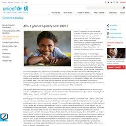 About gender equality and UNICEF