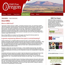 About GMOs - GMO Free Oregon
