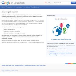 About – Google in Education