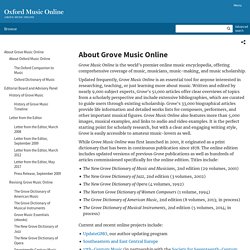 About Grove Music Online