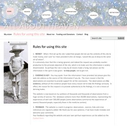 All About Heaven - Rules for using this site