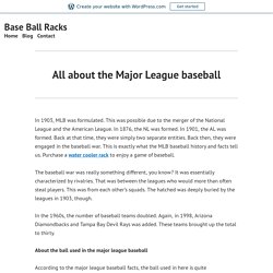 All about the Major League baseball – Base Ball Racks