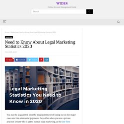 Need to Know About Legal Marketing Statistics 2020 - Wide4