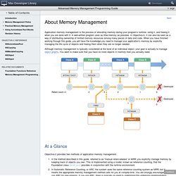Advanced Memory Management Programming Guide: About Memory Management