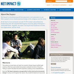 The Opportunity — Net Impact