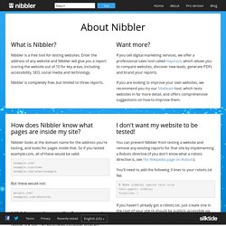 About Nibbler - the free website testing tool