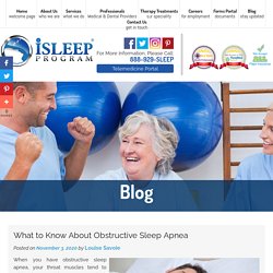 What to Know About Obstructive Sleep Apnea