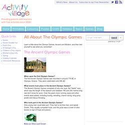 All About The Olympic Games