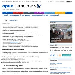 About openDemocracy