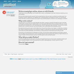 Free Screenwriting Software by Plotbot&write screenplays online with friends