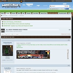 All about Powered Rails Thread - Minecraft Forum - Page 2