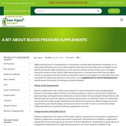 Get Blood Pressure Supplements Online