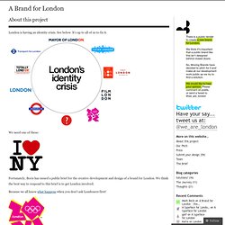 About this project « A Brand for London
