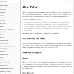 About Python · A Byte of Python