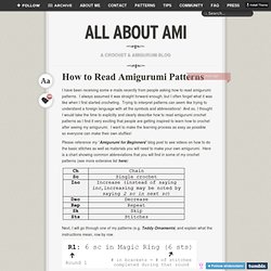 How to Read Amigurumi Patterns
