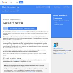 About SPF records - Google Apps Administrator Help
