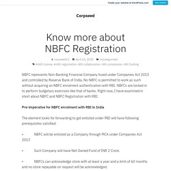 Know more about NBFC Registration