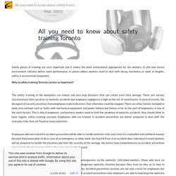 All you need to know about safety training Toronto
