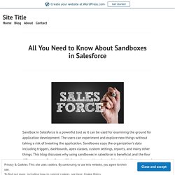 All You Need to Know About Sandboxes in Salesforce – Site Title