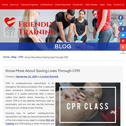 Know More About Saving Lives Through CPR