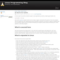 All about Linux signals