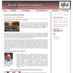 About Spiral Dynamics Integral