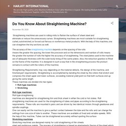 Do You Know About Straightening Machine?