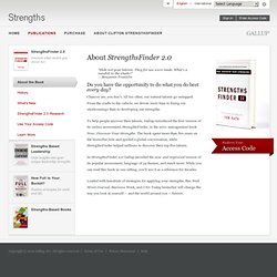 About StrengthsFinder 2.0