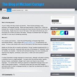 The Blog of Michael Corayer