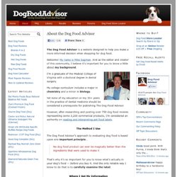 About the Dog Food Advisor