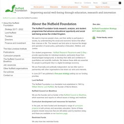 the Nuffield Foundation