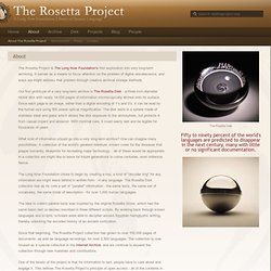 About - The Rosetta Project