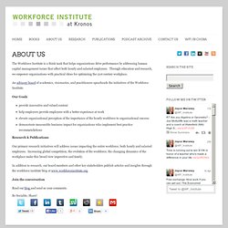 The Workforce Institute » ABOUT US