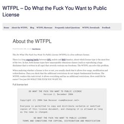 About the WTFPL