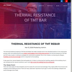 Know About Thermal-Resistance of TMT Bar and Rebar
