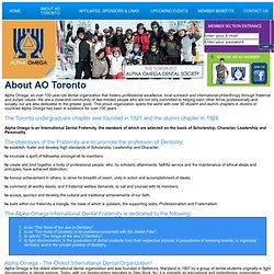 About the Toronto Alpha Omega Dental Society